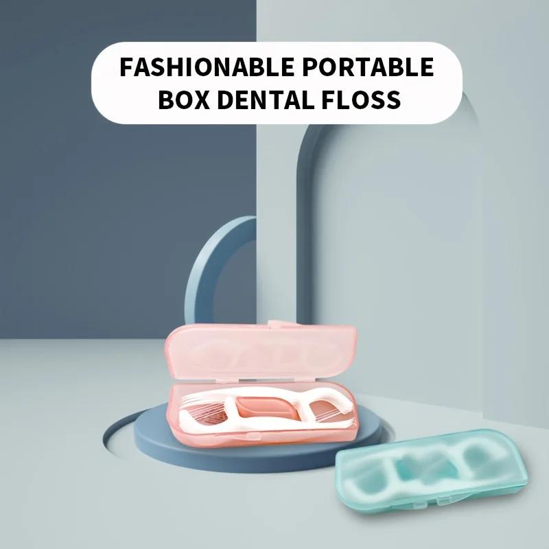 2pcs dental floss dispenser pack of 10 - High-quality creative toothpick organizer for home use-Portable mini floss storage case