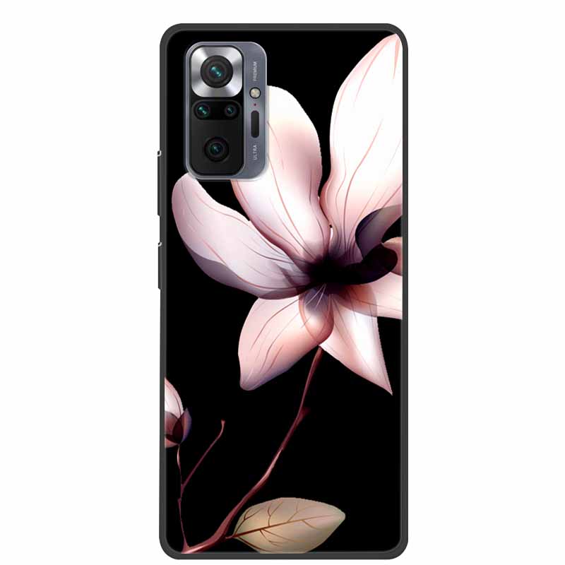 Phone Case for Redmi Note 10 Pro 3D Blossom Emboss Back Cover for Xiaomi Redmi Note 10S 10 4G 5G Silicone Soft Floral Capa Shell