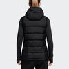 Adidas Womens Helionic Vest Outdoor Solid Color Hooded Down Vest Women Vests Black BQ1943
