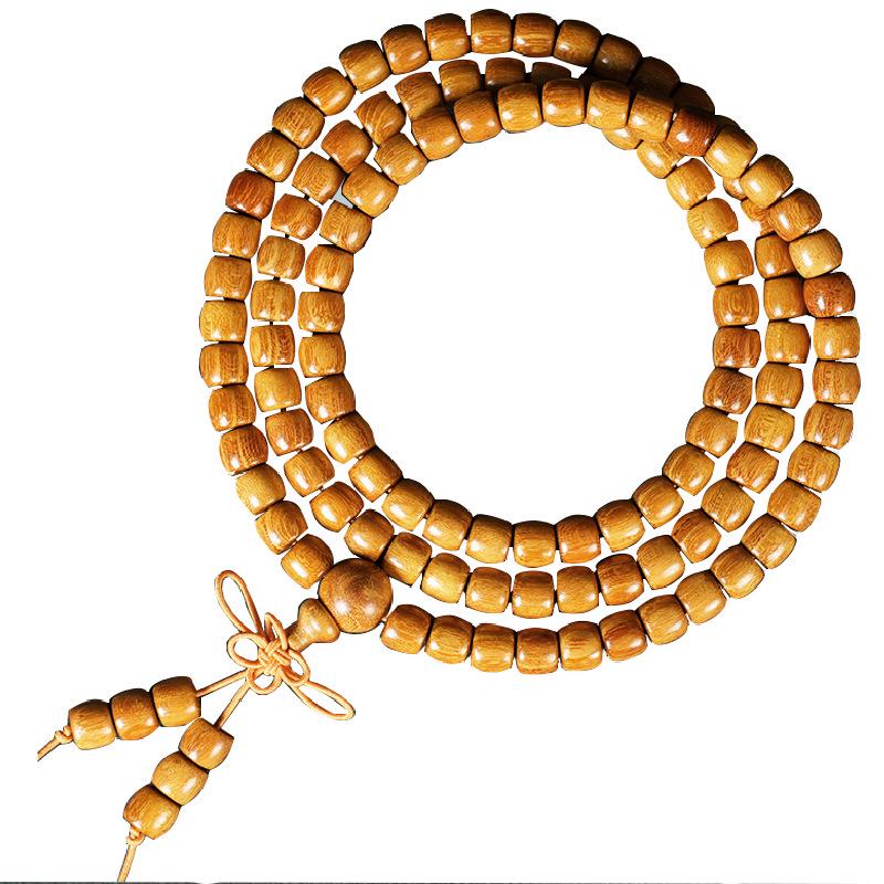 108 Beads Golden Sandalwood Buddhist Mala Bracelet for Men & Women