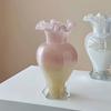 Vintage Fenton Glass Vase Pearl Iridescent Handmade Fish Tail Flower Vase Luxury Home Decor