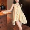 French V-Neck Ruffle Halter Camisole for Women - Sleeveless, Loose, Stylish & Slimming Top