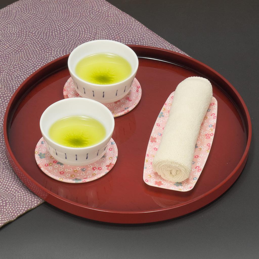 Podkładki TATSU-CRAFT Yuzen Washi, Wzór Mały Kwiat i Zamieć Śnieżna, Można myć w zmywarce, Stylowy Plastik, Japoński Nowoczesny Design, Yuzen, Washi,