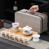  Ceramic Gongfu Tea Set Yuxi White Porcelain Tea Pot Cover Bowl And Tea Cups Set for Home Office Tea Brewing