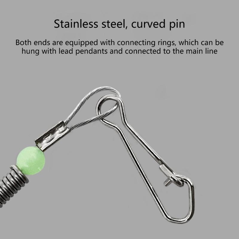 Angelmontagen mit Wirbeln Einhänger Perlen Schnur Vorfach Angelzubehör Montagen Angelvorfach Edelstahldraht Vorfächer Vorfachzubehör