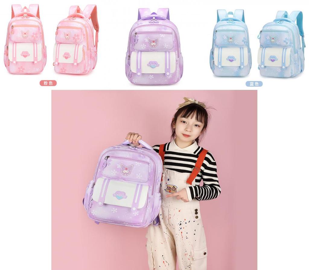Cute And Spacious Oxford Fabric School Backpack For Children Grades 3-4 Neutral Gender