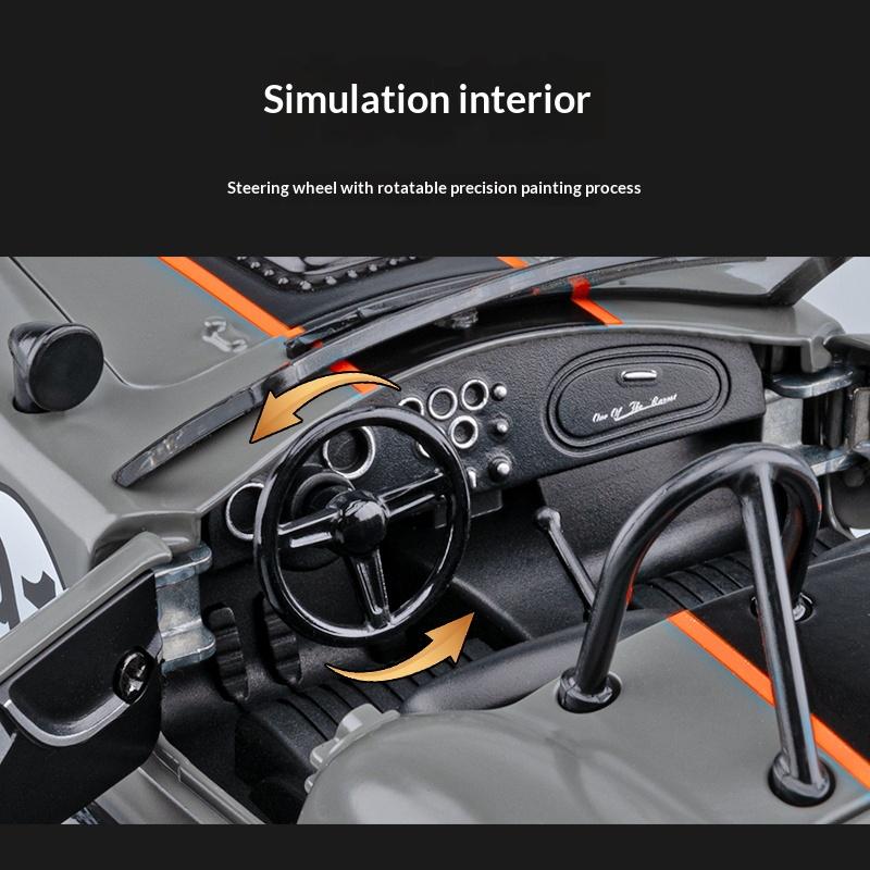 Shelby Cobra Replica Alloy Car Model 1:24 Convertible Retro Collection Classic Car Toy Car Boy Holiday Birthday Gift