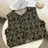 Vest for Women Cotton Sleeveless Tops Printed Vest Oversize Casual Sleeveless Coat Buttons Camisole Vest