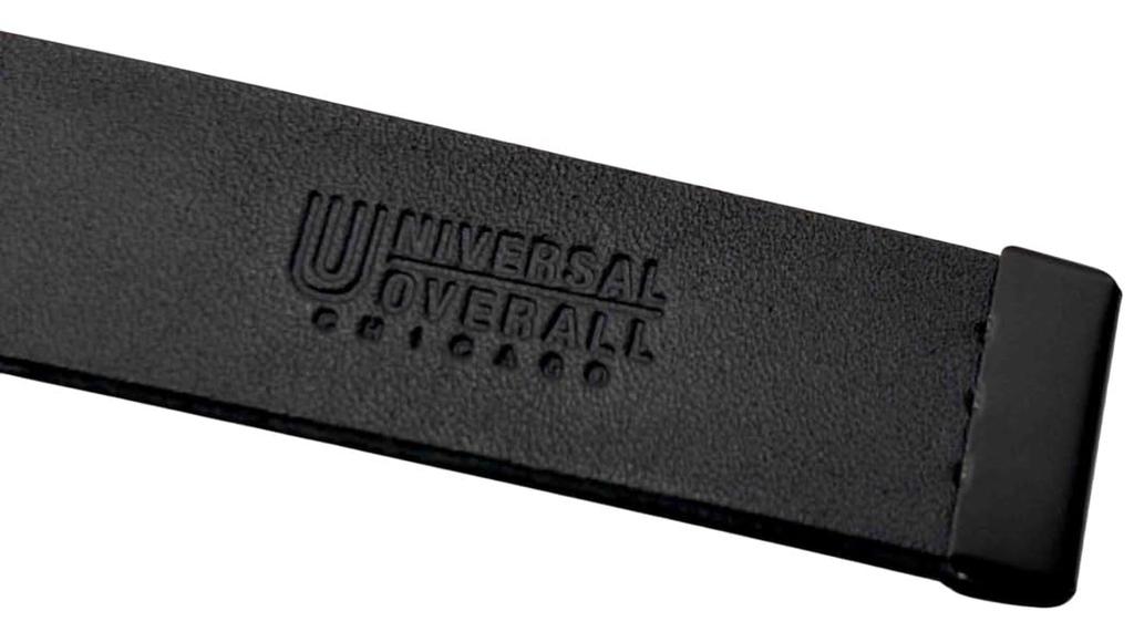 [Universal Overall] Unisex Leather GI Belt (Free Cut Specification) [UV004SH  25mm LEATHER GI BELT] Casual 01BLK FR