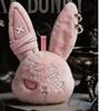 Gothic Bunny Plush Keychain RabbiBag Charm with Bandage Desian Kawaii Key Ring Pendant Car Bag Ornament Girl Child Gift