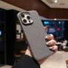 Luxury Plaid Leather Soft Edge Hard Phone Case for iPhone 16 15 14 Pro Max Anti Drop Protective Bumper Cover