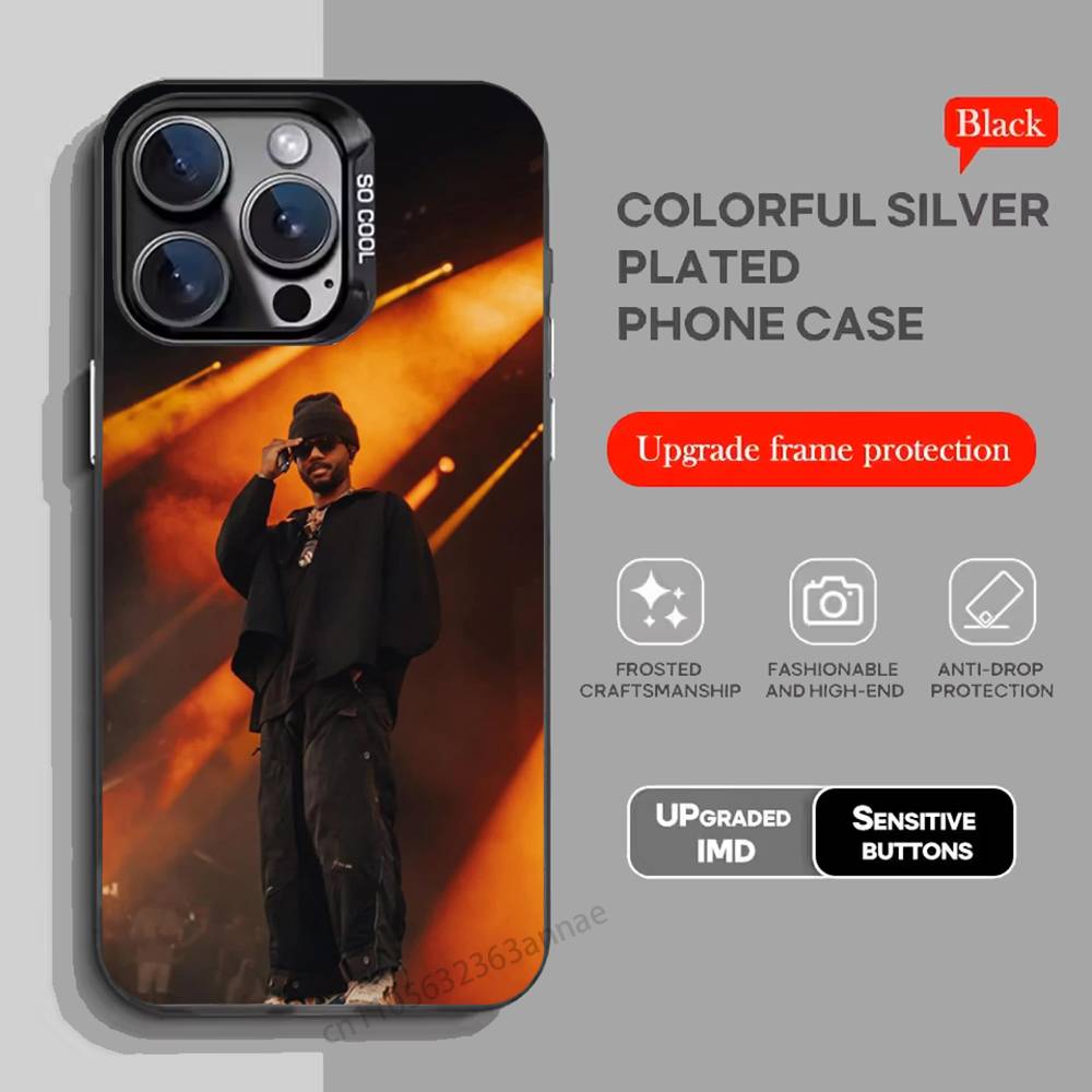 

B-Bryson Tiller Phone Case For iPhone 17,16,15,14,13,12,11,Pro,Max,Plus,Mini,X,XS,XR,8,S,SE Soft Black Case iPhone15plus