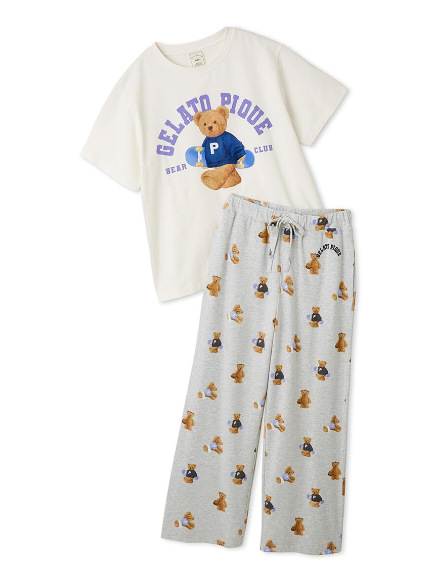 

Комплект длинных брюк с принтом спортивного медведя Gelato Pique [Эксклюзив EC] Футболка с одним принтом и сплошной (PWCT254358OWHTF)