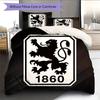 1860 Munich Logo Bedding Quilt Set Quilt Cover Pillowcase Home Decoration Birthday Gift (1 * Duvet Cover + 2 * Pillowcase, Without Core)