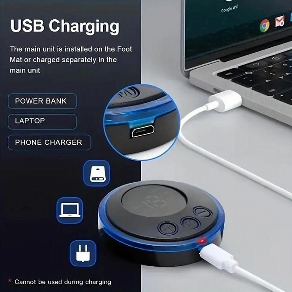 EMS Foot Massager, Pad Remote Controlable Pain Relief Relaxation Foot Massage Pad Muscle Stimulation Improve Blood Circulation