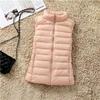 Ultralight Down Vest Women Sleeveless Jacket Female White Duck Down Waistcoat Female Warm Puffer Jacket Outwear M-8XL