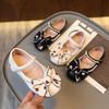 Newest Children Fashion Leather Shoes For Girls To Years Kids Mary Janes Princess Shoes Baby Pearl Bow Party Dress Flats