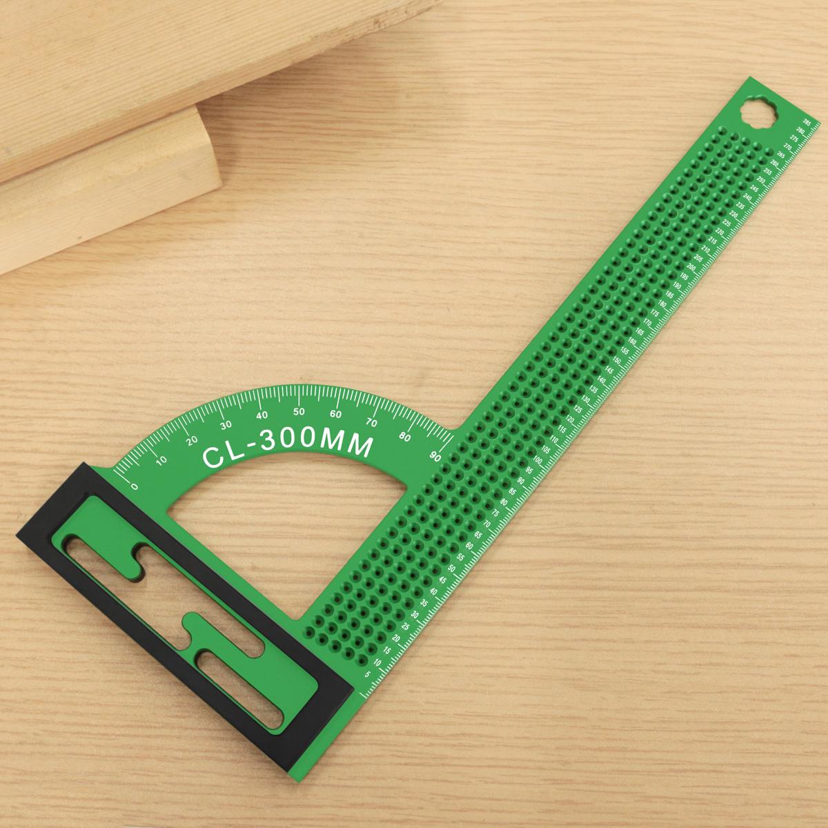 

0°-90°Angle Finder for Marking Angle, L-shaped Square Angle Protractor Straight Line Scribe, Woodworking Angle Measuring Tools зелений