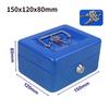 Practical Mini Petty Cash Money Box Stainless Steel Security Lock Lockable Safe Small Fit for House Decoration 3 Size