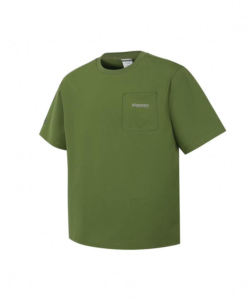 DISCOVERY EXPEDITION Men'S Freshvent Knit Training Pocket Short Sleeve T-Shirt (Khaki)