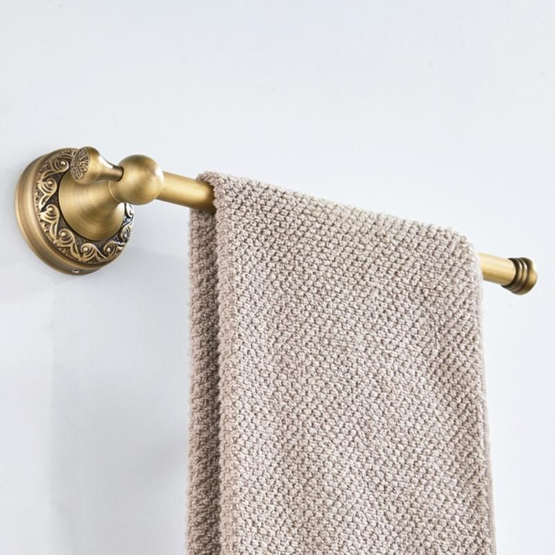 Copper Wall Mounted Tissue Holder Copper Single Towels Rail Rod Toilet Paper Roll Dispenser Bathroom Accessory