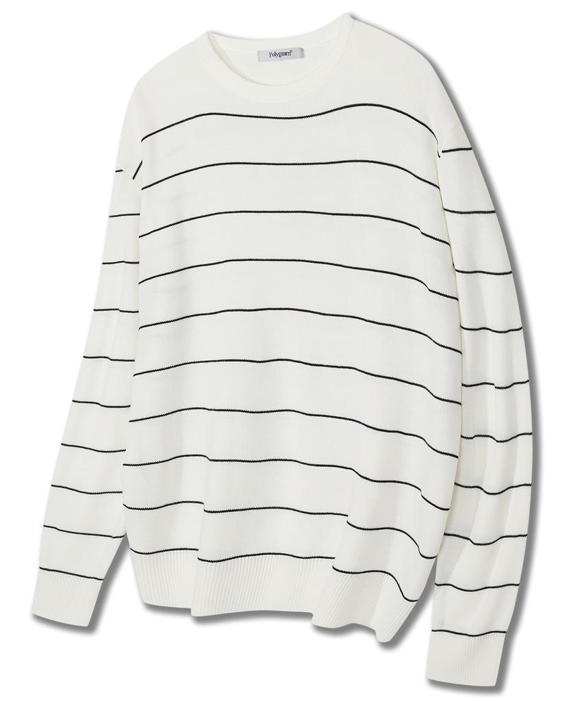 POLYGRAM Line Stripe Crew Neck Knit - 4 Colors