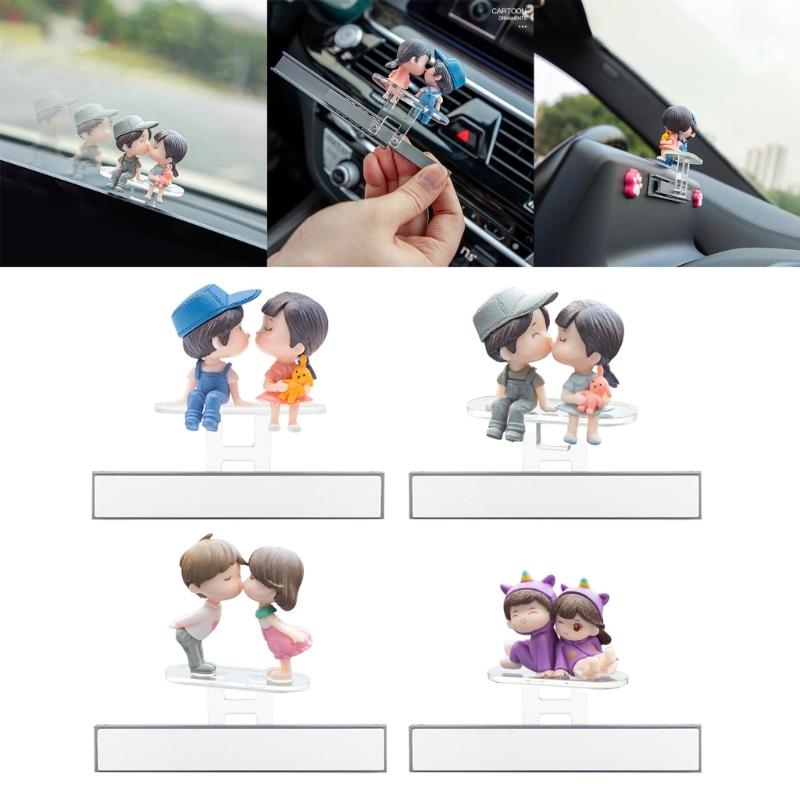 Auto Interior Decoration Sliding Couple Figurine Vehicle Ornament Car Decoration Accessory Cute Figurine Decor