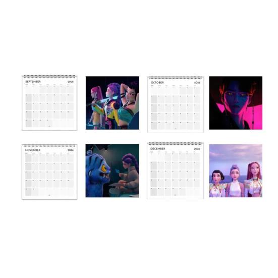 Kpop Demon Hunters Calendar 2026 Jan. 2026 - Dec. 2026 12 Monthly Calendar Coil