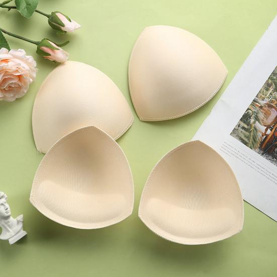 Bra Pad Insert Sewn Push Up Bra Cup Inserts Removable Triangle Breast Enhancer for Swinsuit Sports Bra Bikini
