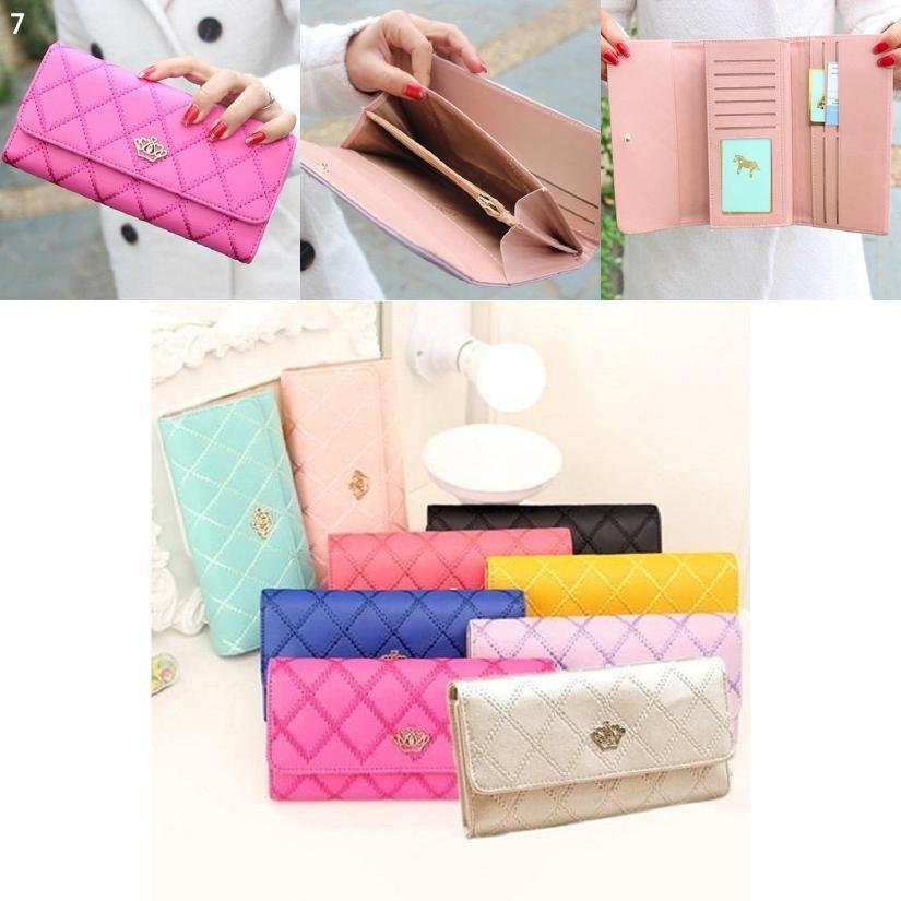 Elegant Lady Faux Pu Leather Long Purse Clutch Card Wallet With Timeless Appeal