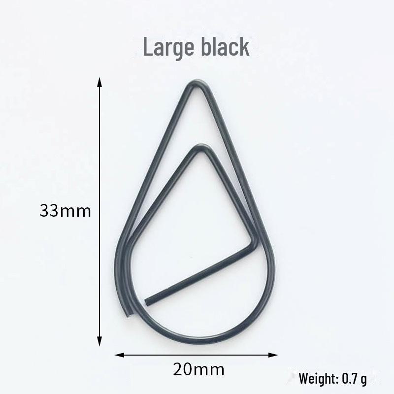 Agrafă de Hârtie Proaspătă și Simplă în Formă de Picătură de Apă - Marcaj Metalic Drăguț Rechizite de Birou pentru Caiete și Decorațiuni de Papetărie.