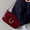 Damen Retro Weinrot Hufeisenschnalle Handtasche - 2025 Schulter- & Messenger-Stil