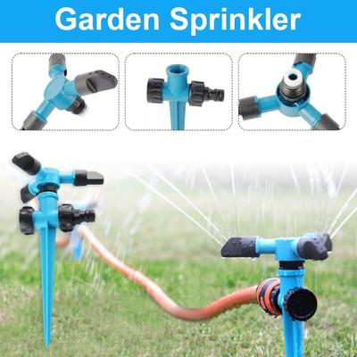 360-Degree Rotating Lawn Sprinkler with Stake Large Area Coverage Garden Watering System Adjustable Patio Sprinkler