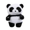 Furry Panda Embroidered Hugging Bamboo Diagonal Cross Backpack For Use Daily
