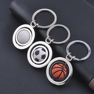 1 Stück 3D Sport Drehender Basketball Schlüsselanhänger Schlüsselanhänger Ball Schlüsselring Schmuckzubehör