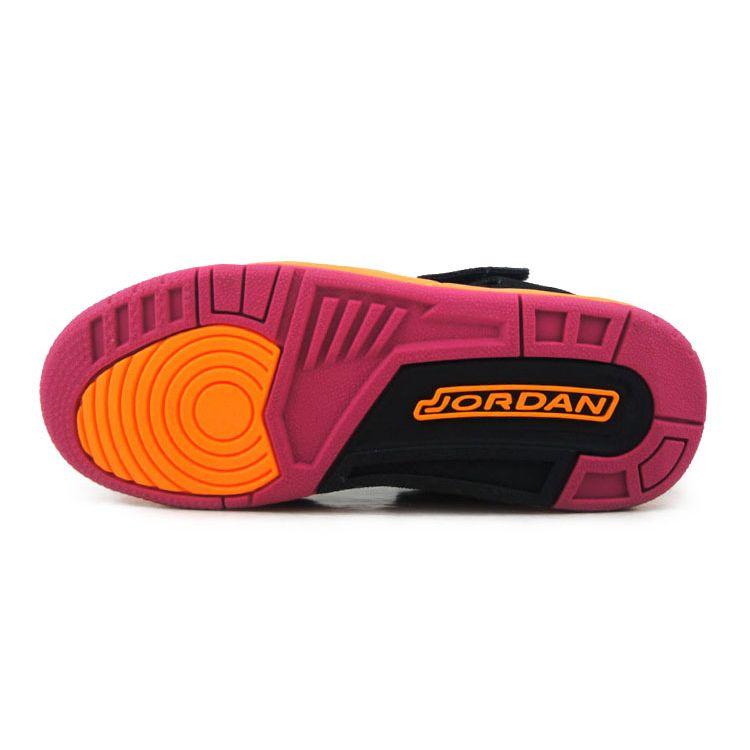 Air Jordan Flight 45 High GS Kinder Sneaker Schwarz Fusion-Pink-Cool-Grau-Bright-Citrus 524864-028