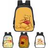 Winnie The Pooh Large Capacity Lightweight 3d School Backpack For Kids And Students Unisex Oxford Fabric