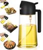 2-in-1 Oil Dispenser Bottle Sprayer Oil Kitchen Olive Oil Sprayer for Cooking Mister for Air Fryer, BBQ, Salad Frying with Brush
