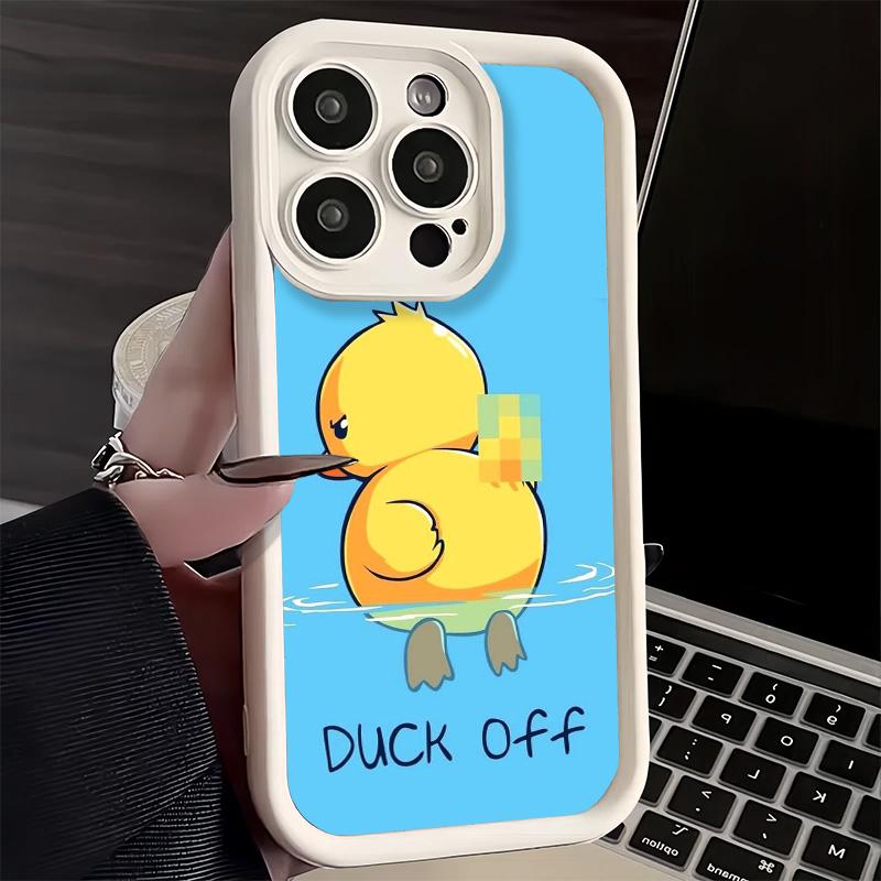 Handyhülle für iPhone 17 Air 16E 15 16 Pro Max Lustige Süße Cartoon-Ente Hülle 14 Plus 13 12 Mini Weiche Schale Silikon Fundas