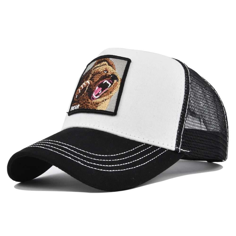 Duck Hat Tongue Bear Embroidered Cotton Baseball Hat Curved Eaves Sun Visor Hat