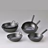Hokuriku Aluminum 30cm Iron Wok, Induction Compatible, Perfect for Chinese Food, Stir-frying, and Cooking Experts (A3178B30)
