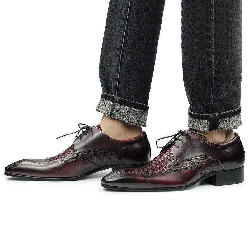 Fashion Luxury Italian Business Leather Shoes First Layer Cowhide High-end Retro Formal Wear Casual Brogue Carved Trendy Men's Shoes