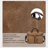 Retro Herren Business Aktentasche Einfache einfarbige Umhängetasche Freizeit Reisetasche Multifunktionale Canvas Tasche Kann Einzel- und Doppelschulter getragen werden