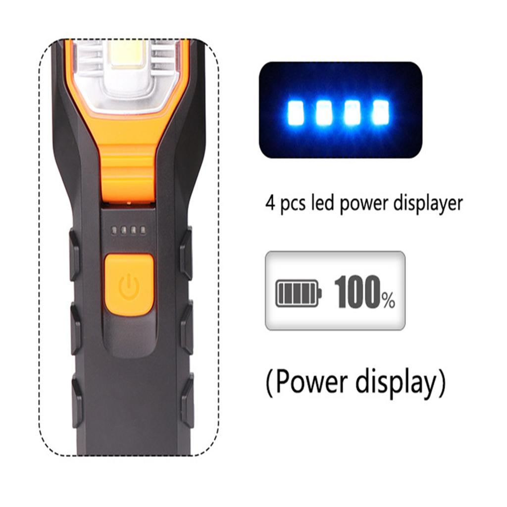 Cob Work Light 4 Modes Multifunctional Usb Charging Car Maintenance Light Camping Lamp With Magnet