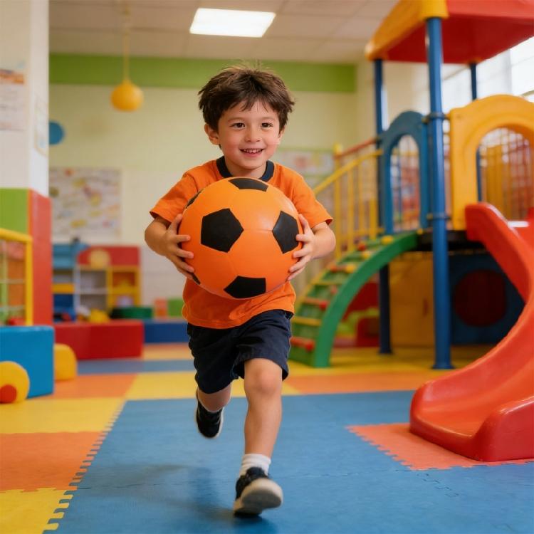 High Elastic Indoor Quiet Football Low Noise Indoor Bounce Ball Light Weight Soft Foam Practice Ball For Various Indoor