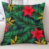 Exotic Tropical Leaves and Flowers Double-sided Printed pillow cover Short plush Suitable living rooms sofas throw cushion cover