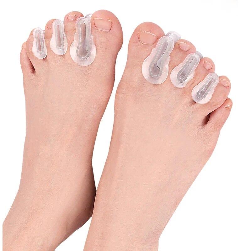 1 Pair Thumb Foot Care Toe Splitter Silicone Toe Separators Feet Toe Care Tool