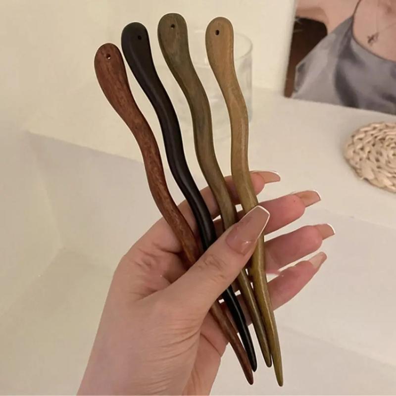 Ancient-style Wooden Hairpins Imitation Ebony Hairpins Chinese-style Hair Hairpins Hair Accessories Wholesale New Hanfu Headwear