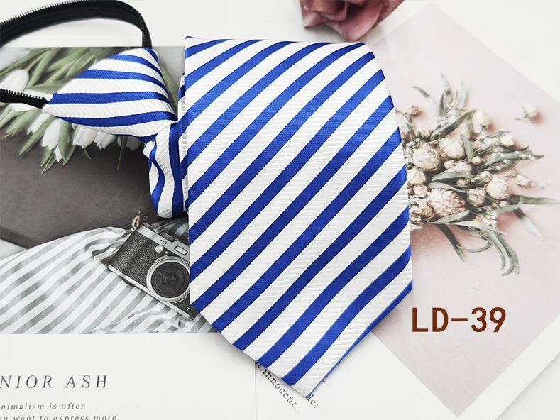 Gravata masculina com zíper para negócios, 8 cm, listras vermelhas e pretas