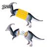Eco-friendly Corn Fork Skewers with Holder Printed 3D Dinosaur Cob Fork Creative Stainless Shaped Holder Steel Forks Funny BBQ